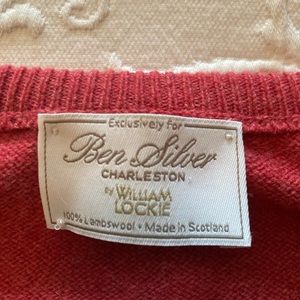 Ben Silver men’s sweater vest. Coral in color size large
